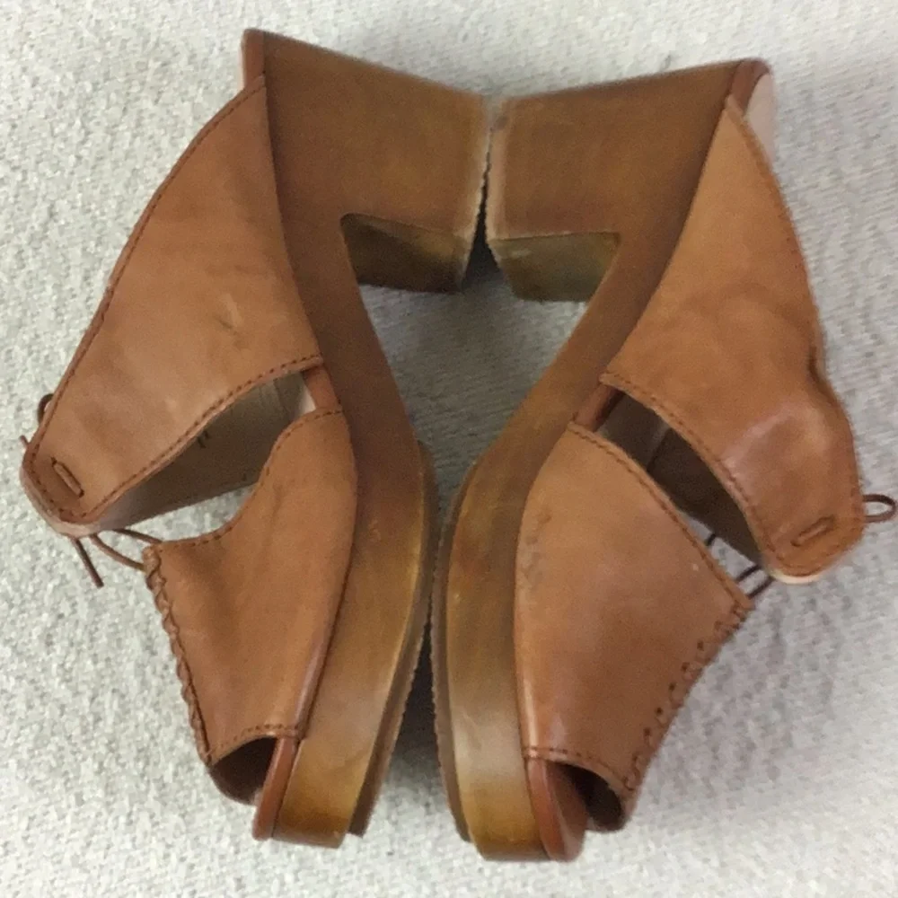 Kelsi Dagger Brooklyn Womens Leather Marion Platform Slide Heeled Sandal Size 9